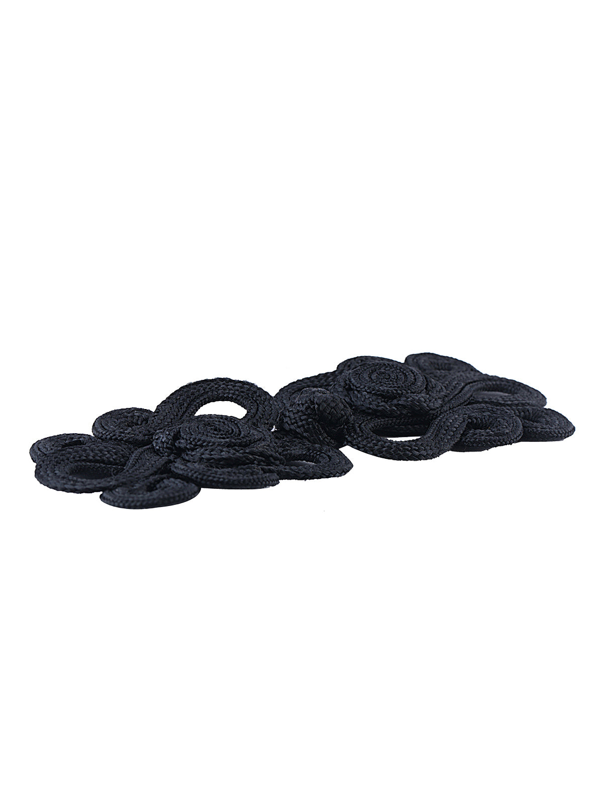 Loopy Design Black Braided Cord Frog Closure
