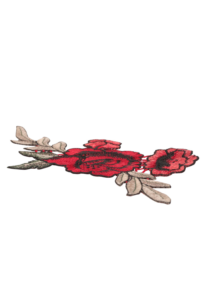 Rose Flower 3 × 2 in Embroidery Iron-On Patch Twill Cloth Red Rose Design from Sewing Notions & Tools - price 8.08 Rose Flower 3 × 2 in Embroidery Iron-On Patch Twill Cloth Red Rose Design from Sewing Notions & Tools - price 8.08
