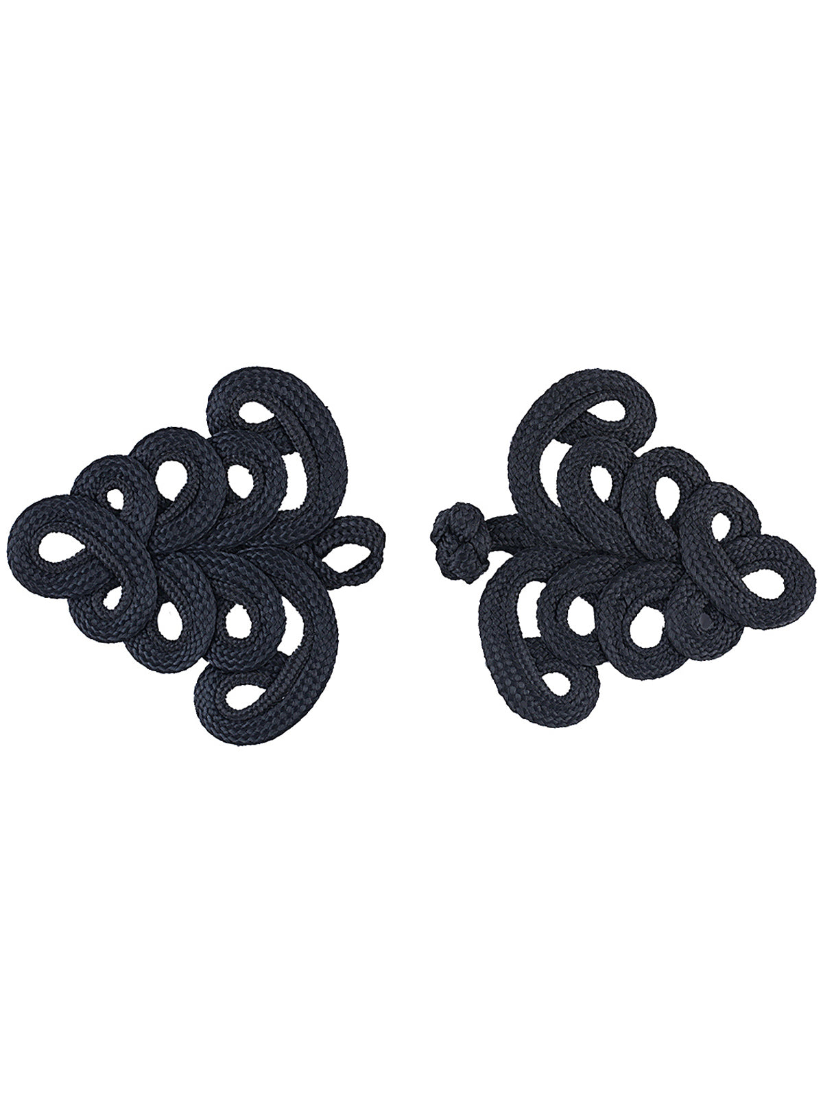 Black Braided Loopy Frog Knot Closure