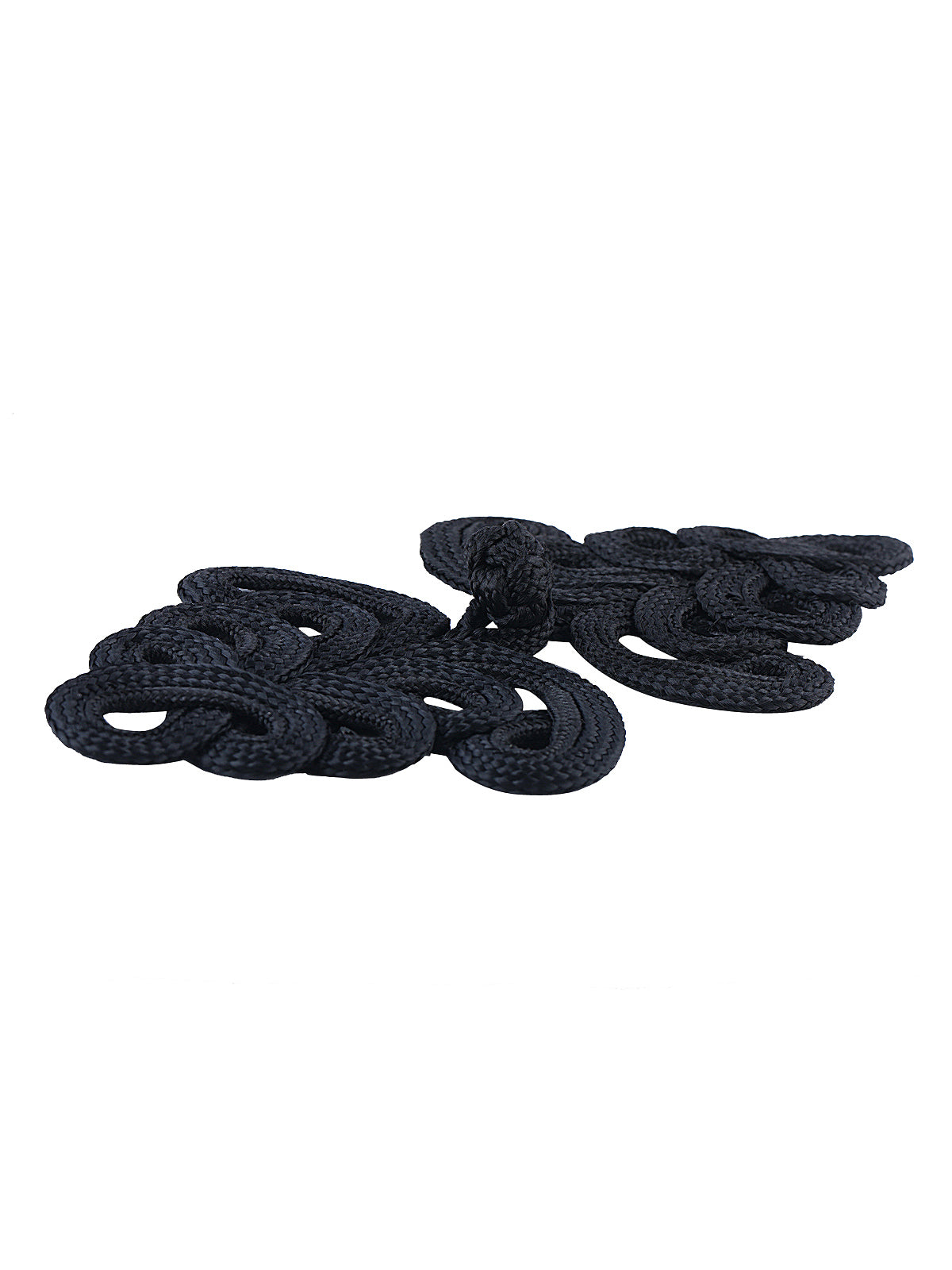 Black Braided Loopy Frog Knot Closure