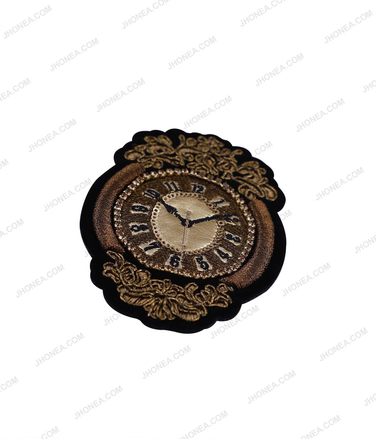 Clock Embroidered Applique Patch for T-shirts/Coat Clothes