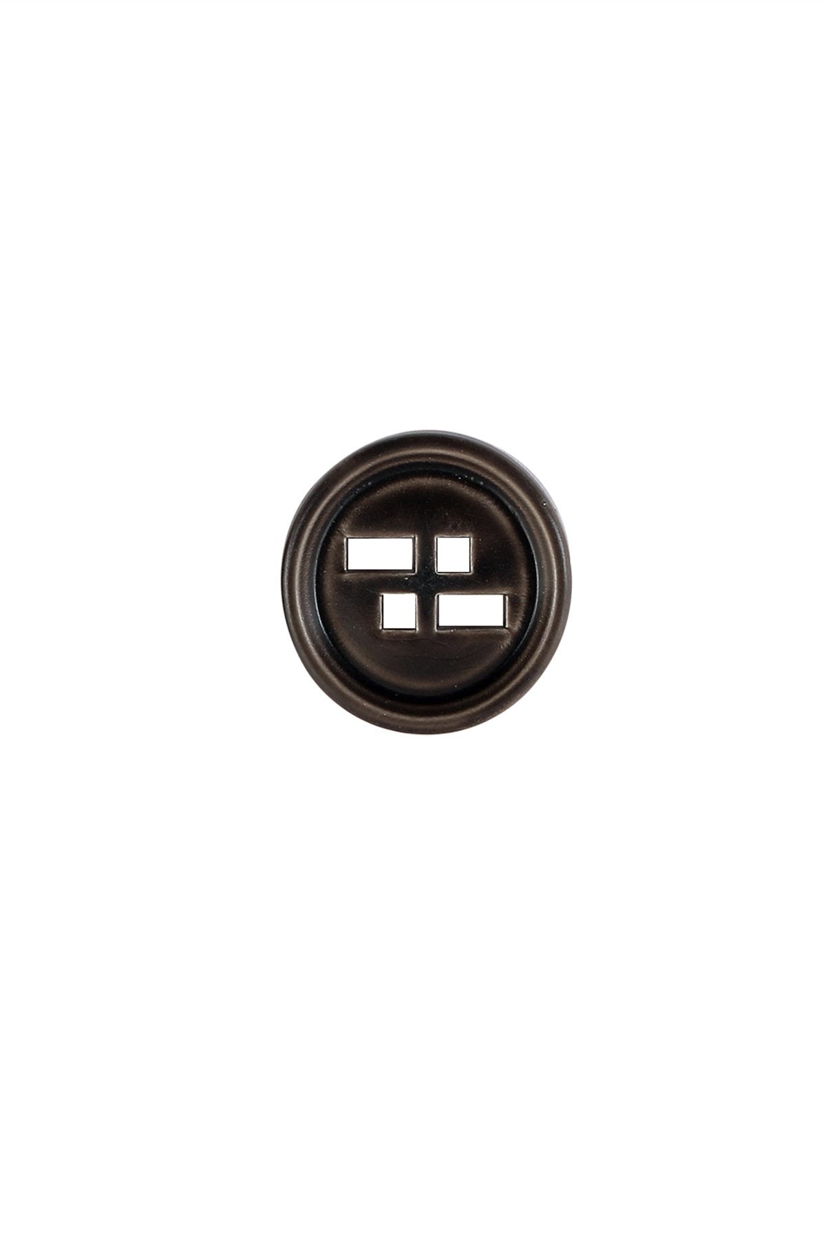 Dark Brown Shaded Round Shape 4-Hole ABS Button
