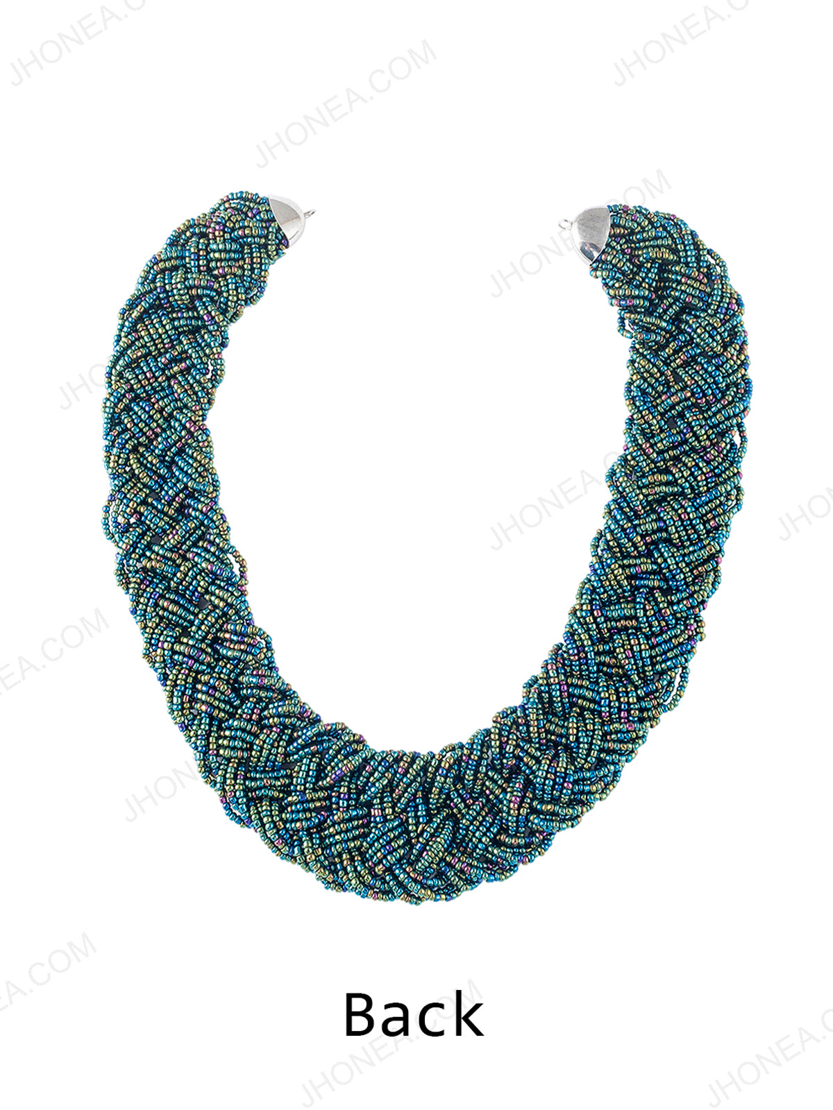 Shiny Iridescent Rainbow Beaded Neck for Womens