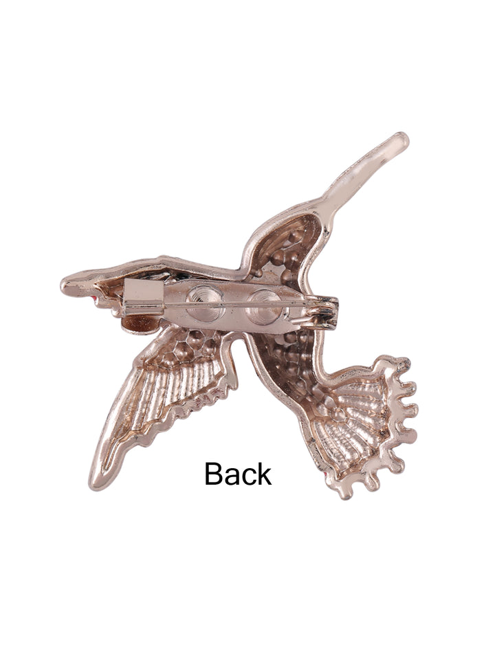 Diamond Kingfisher Pin back Bird Brooch for suits & blazer