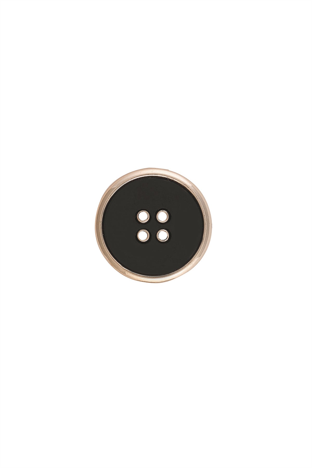 Black with Golden Round Shape 4-Hole ABS Button