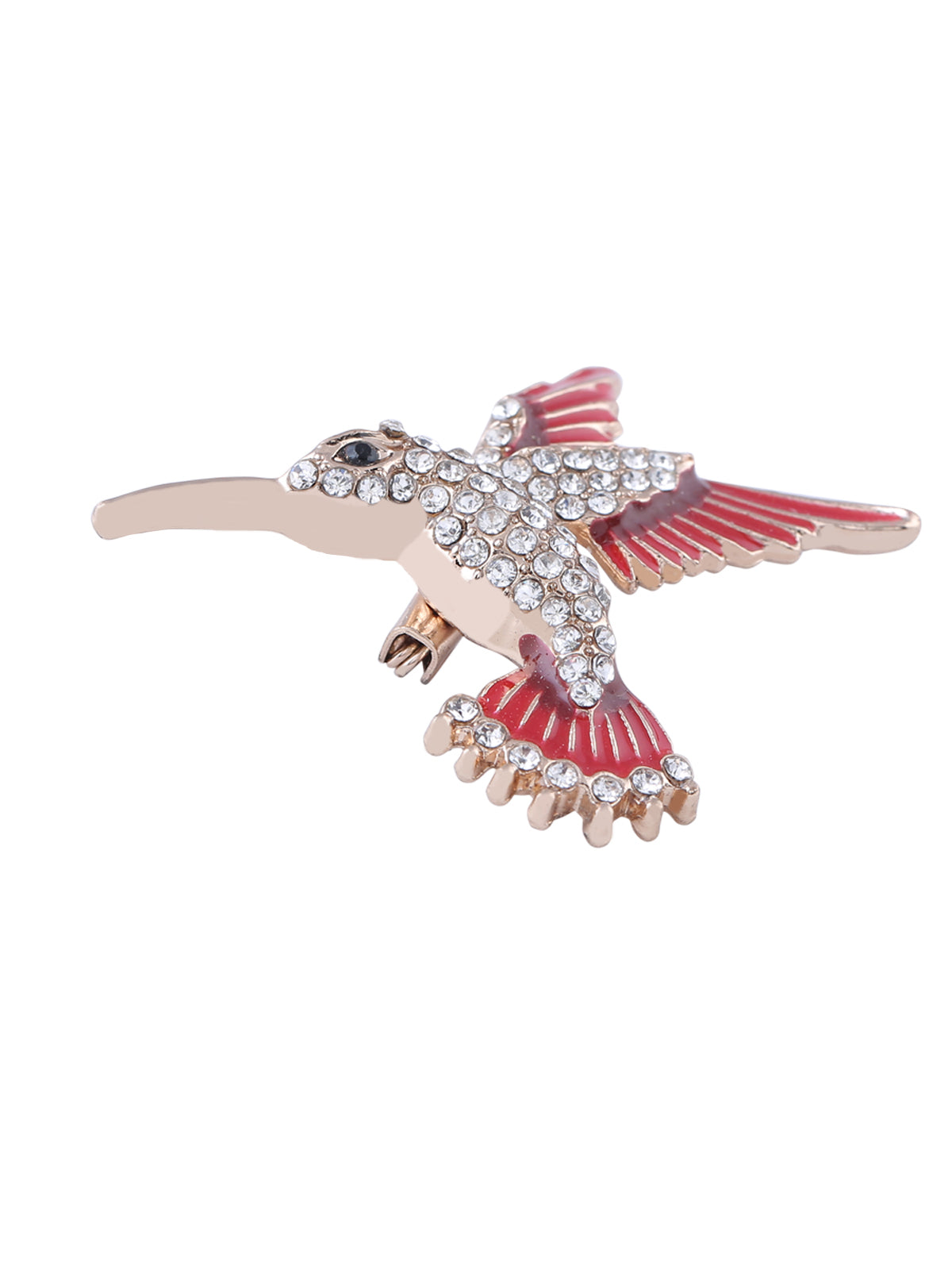 Diamond Kingfisher Bird Brooch for suits & blazer