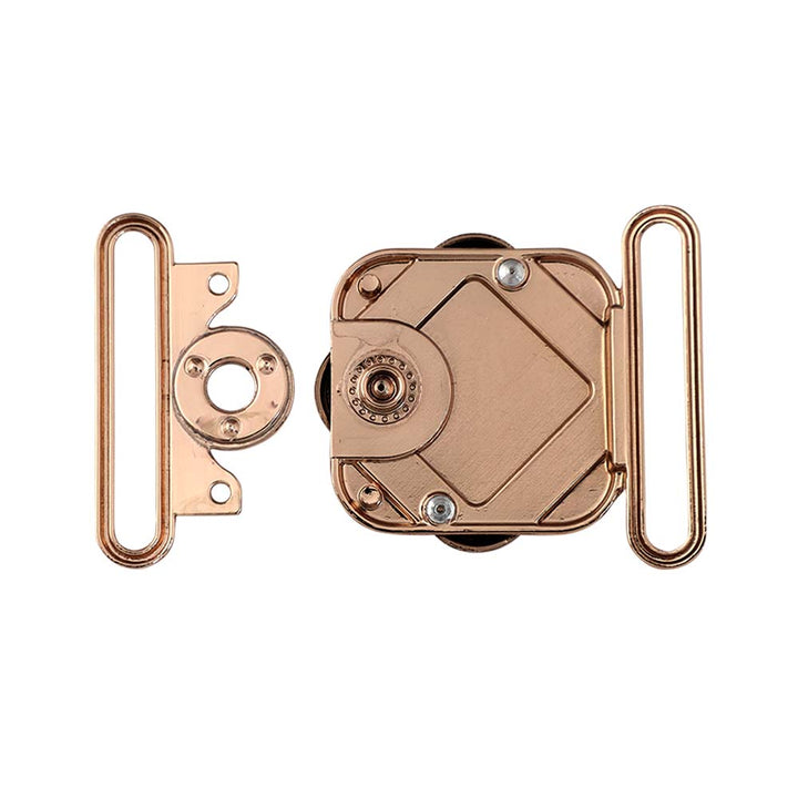 Two-Tone Rhombus Frame Style Clasp 2 Part Snap Belt Buckle