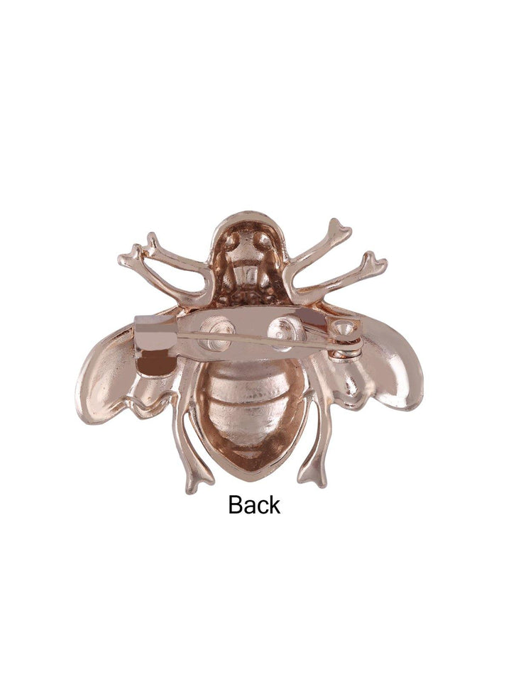 Black & Gold Bee Insect Brooch Pin