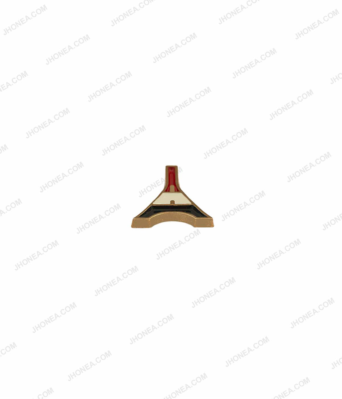 Tri-Color Eiffel Tower Shape Shirt Collar Tips Brooch Pin