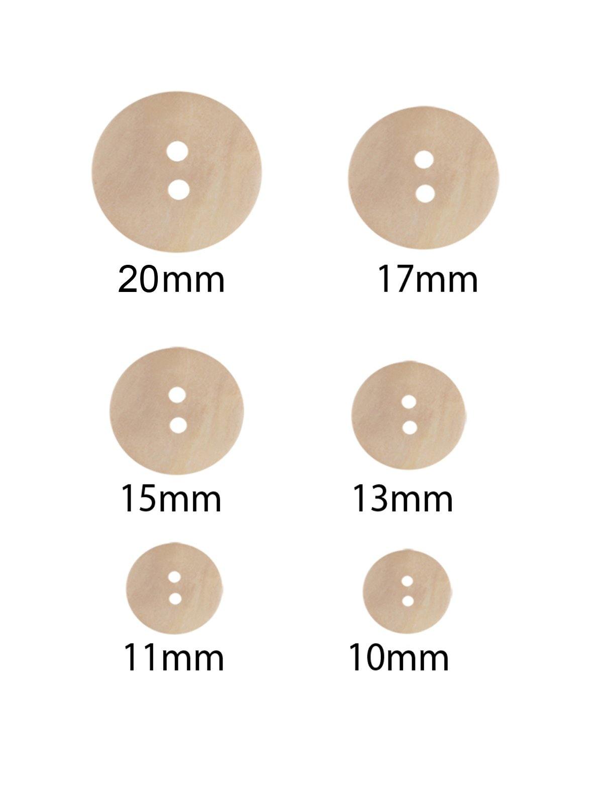 Round Shape 2-Hole Fashionable Wooden Dome Button - Jhonea Accessories