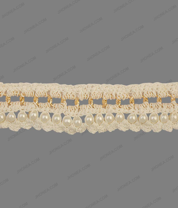 Beautiful Crochet Pearl & Chain Necklace Pattern