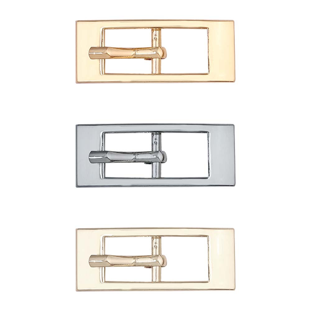 Shiny Rectangular Frame Cinch Belt Buckle