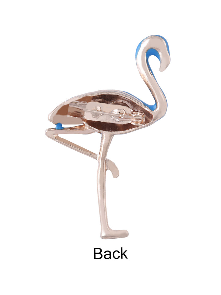 Enamel Flamingo Bird Unisex Brooch Pin