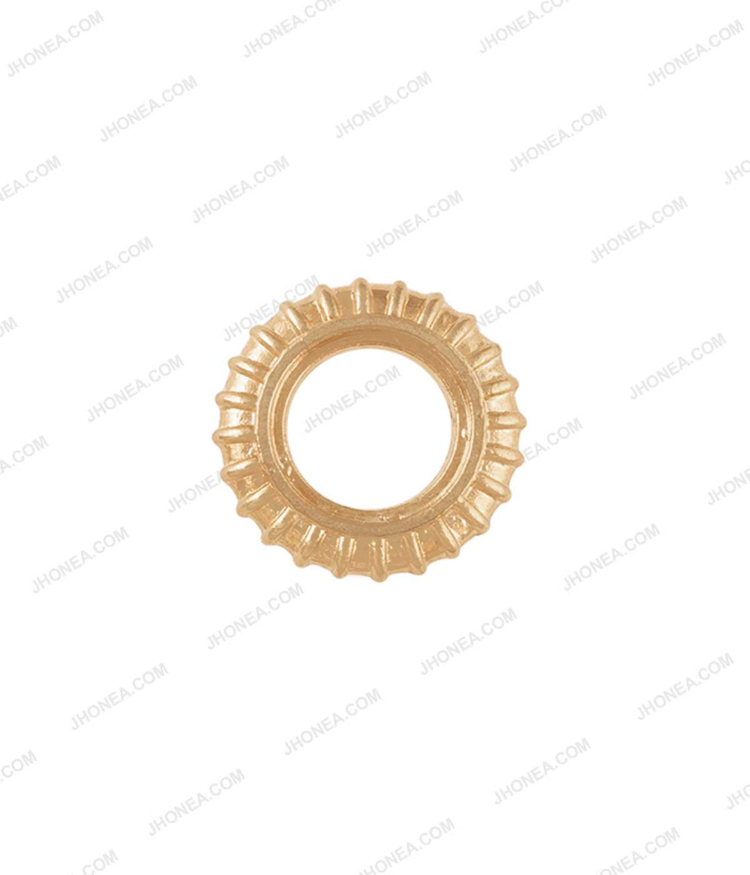 Shiny Gold Engraved Lines Ring Design Hotfix for Ladies