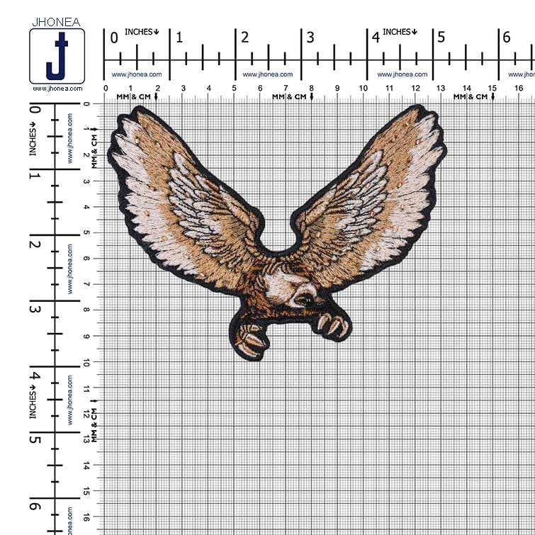 Pipe Beaded Embroidery Flying Eagle Bird Patch