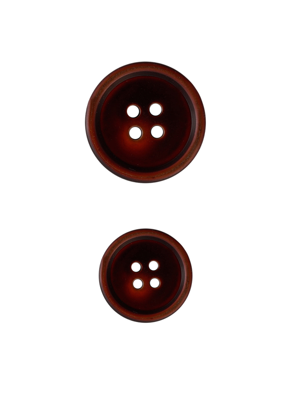 Dark Brown Shaded Round Shape 4-Hole Blazer/Coat Button
