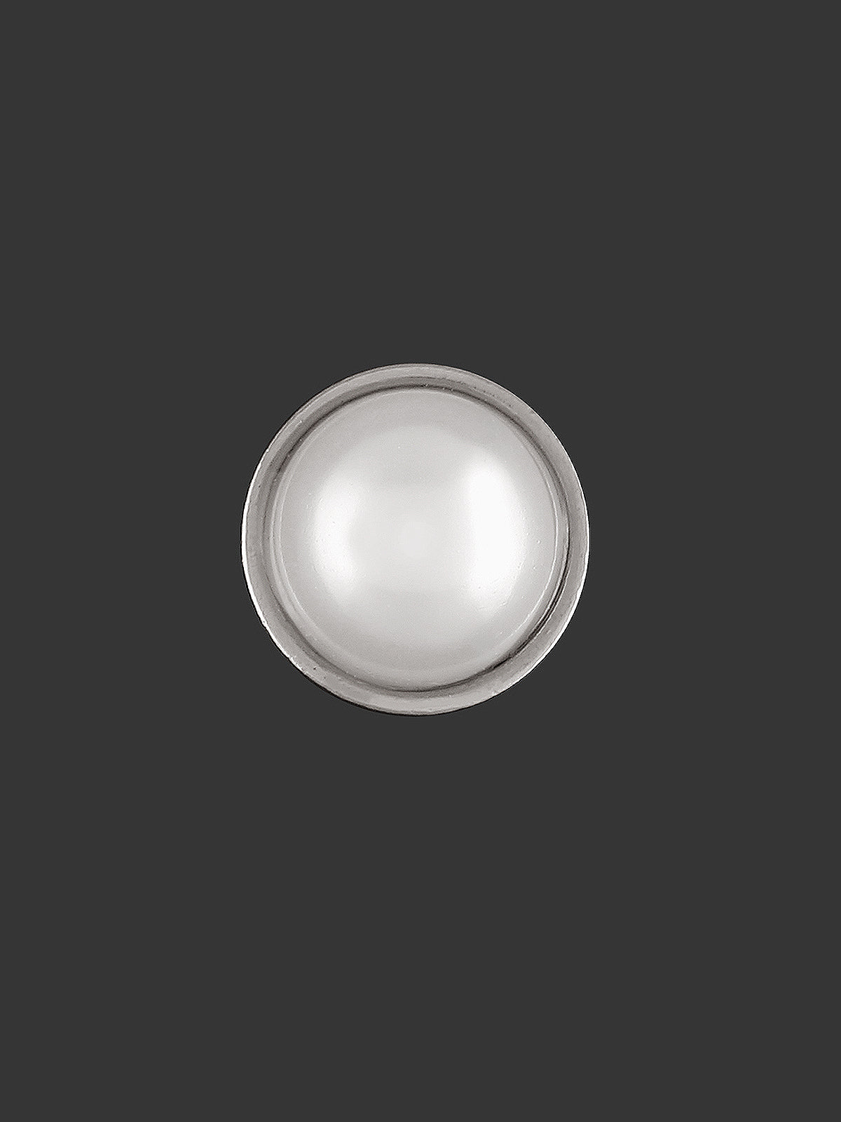 Shiny Silver & Matte Silver Round Shape Pearl Button