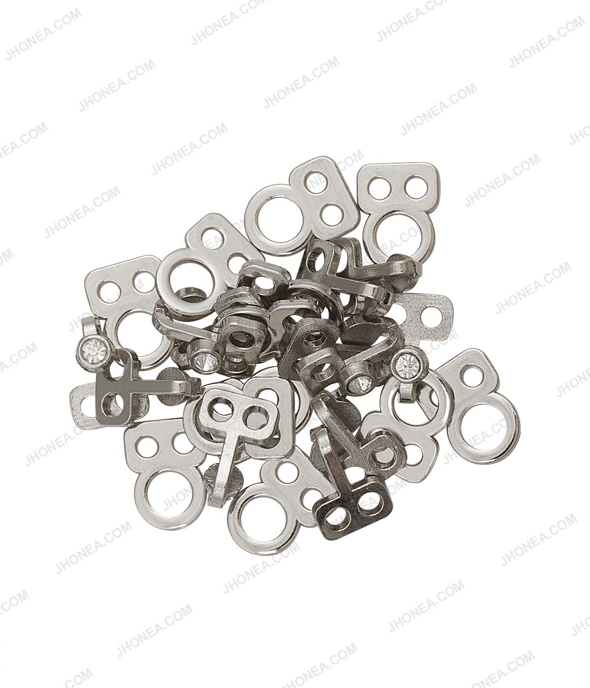 Silver Diamond Sash Connector Closure Clasp Buttons
