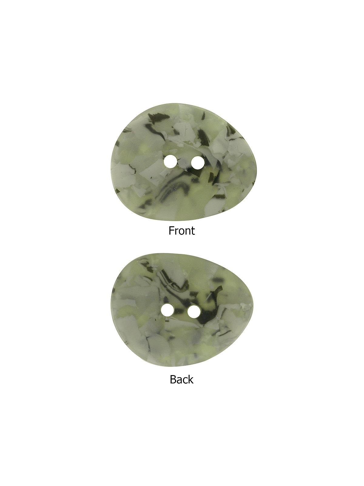 Uneven Circle Natural Colour 2-Hole Flat Acrylic Button - Jhonea Accessories