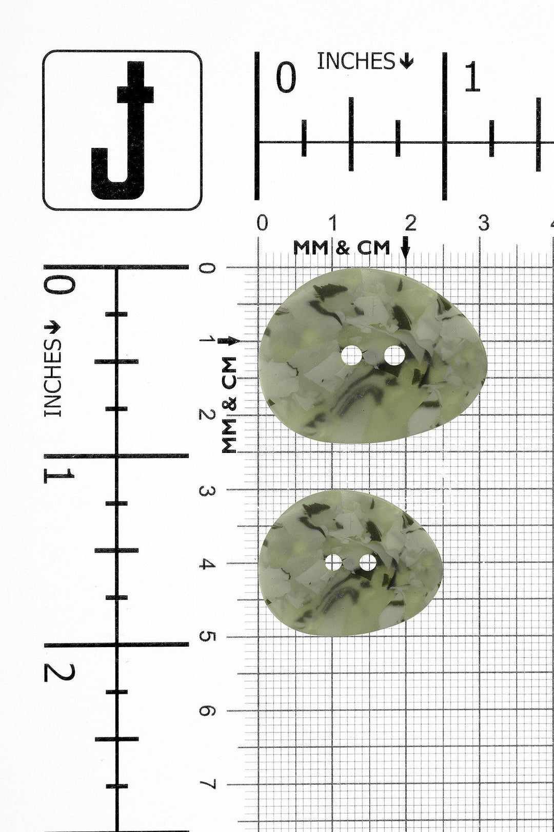 Uneven Circle Natural Colour 2-Hole Flat Acrylic Button - Jhonea Accessories