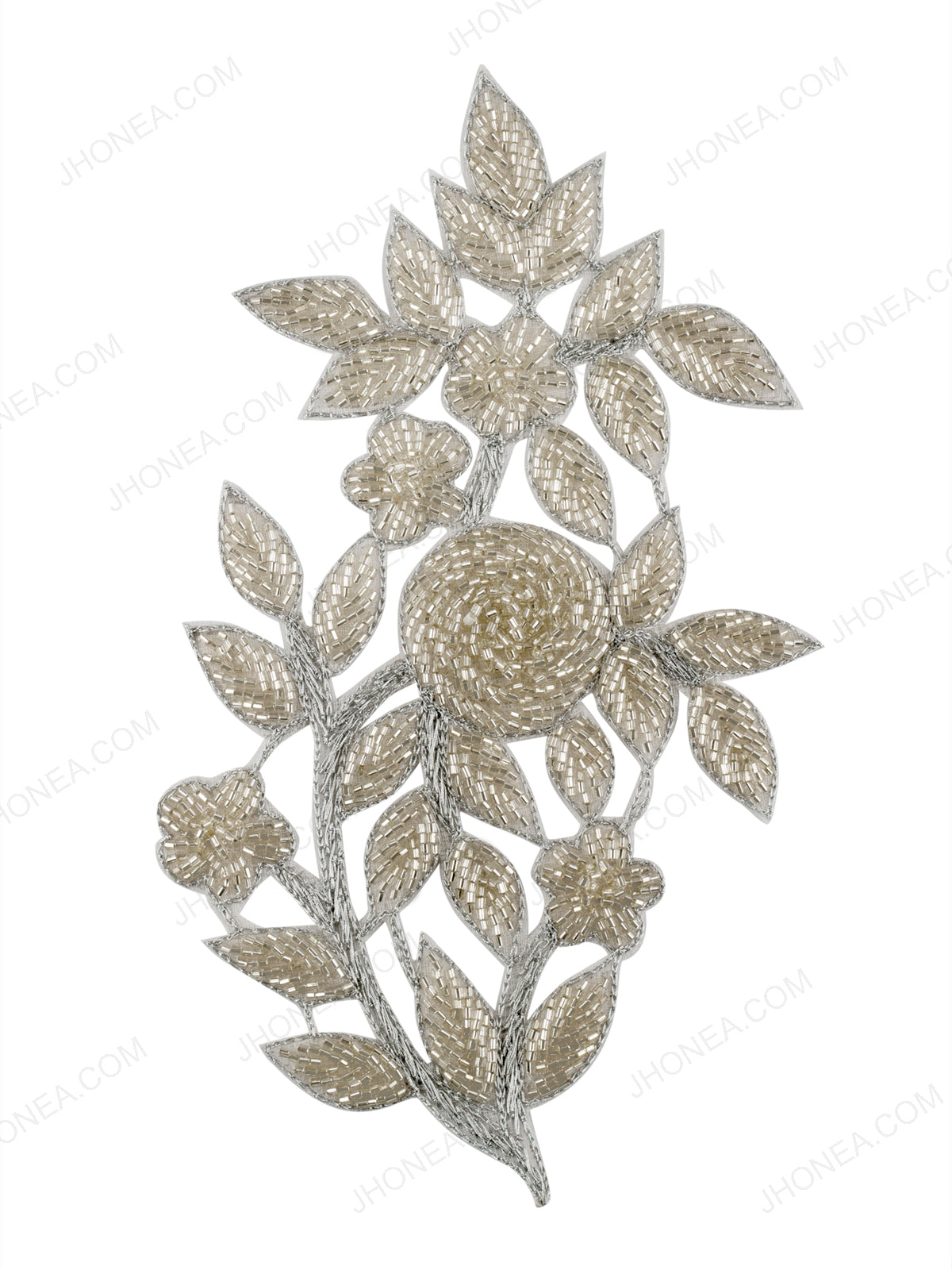 Dazzling Pipe Beaded Handmade Cutwork Patch
