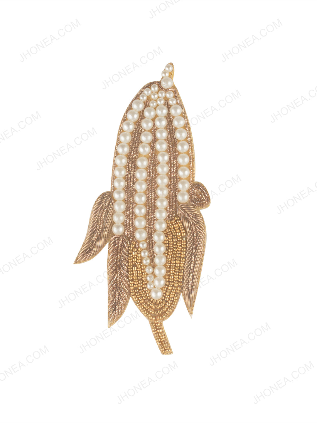 Decorative Golden White Pearl Handmade Corn Patch