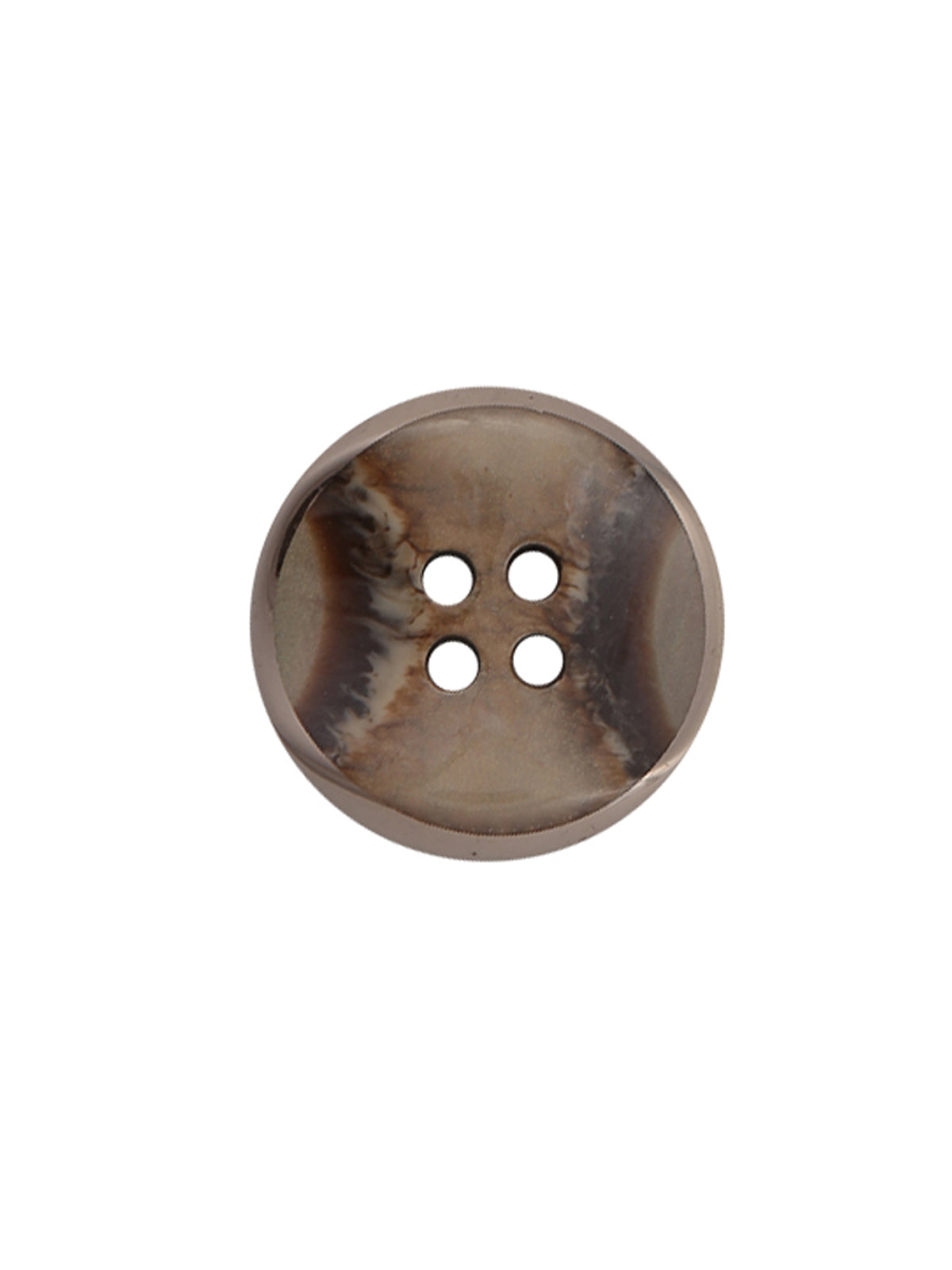Fashionable Round Shape 4-Hole Decorative Brown Color Button
