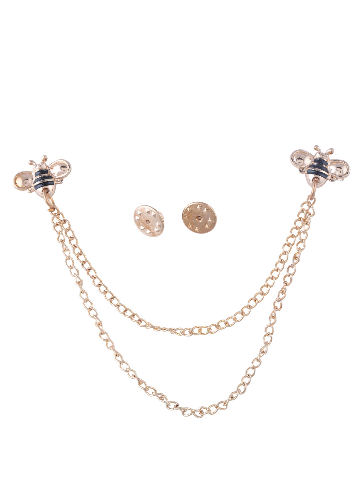 Cute Honeybee with Chain Hanging Insect Collar Brooch Pin