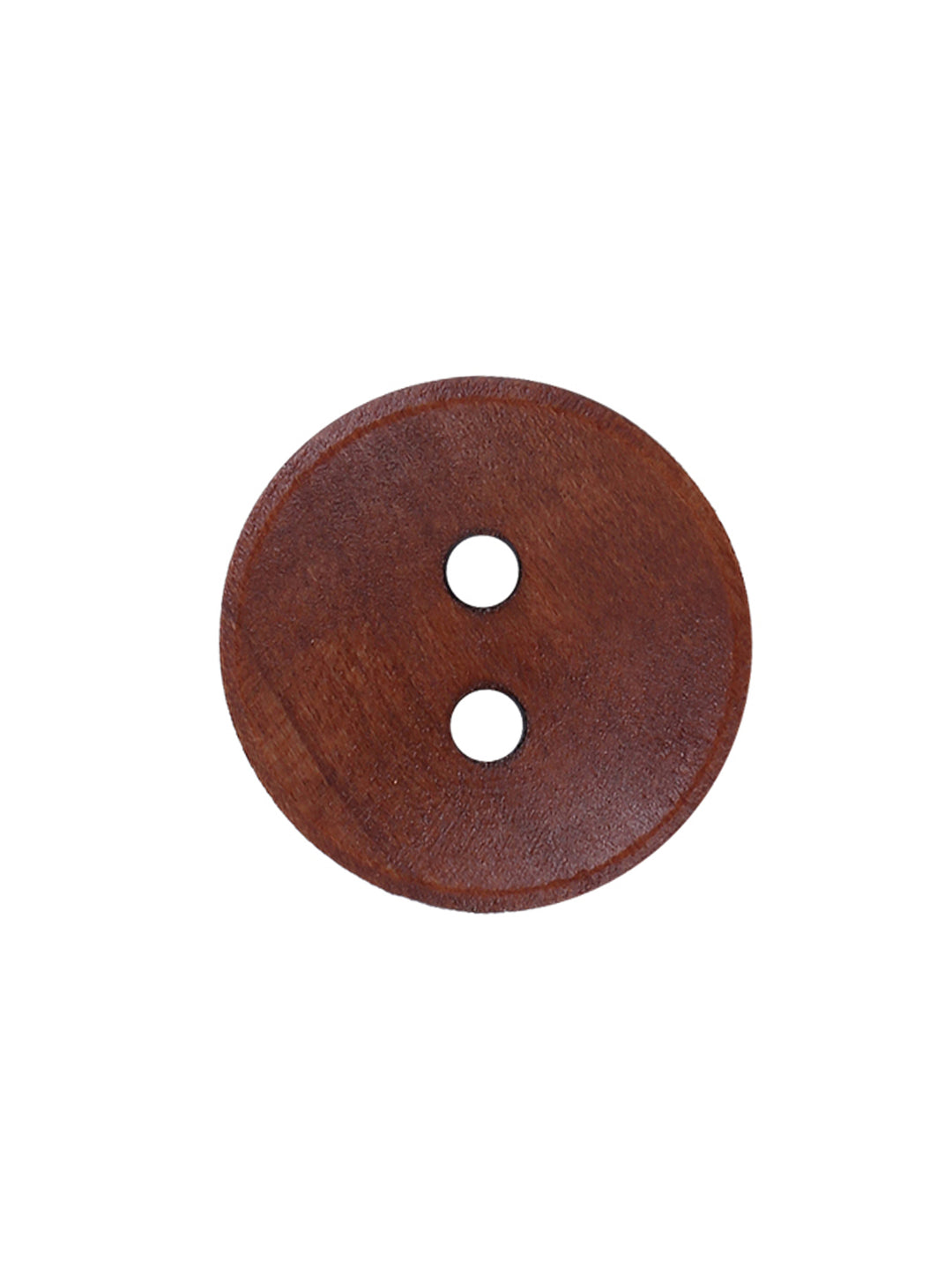 Round Shape Light Brown Color 2 Hole Hollow Wooden Button