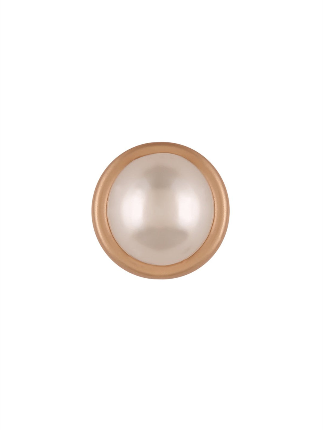 Matte Gold Round Shape Pearl Metal Button