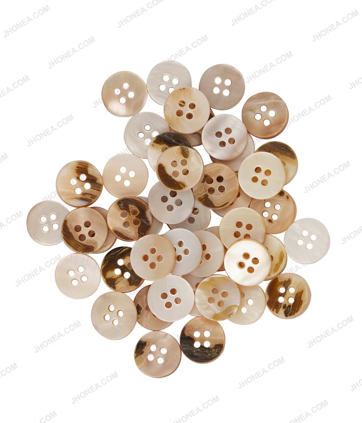 Glossy & Shiny Pearlescent Off White Shirt Buttons
