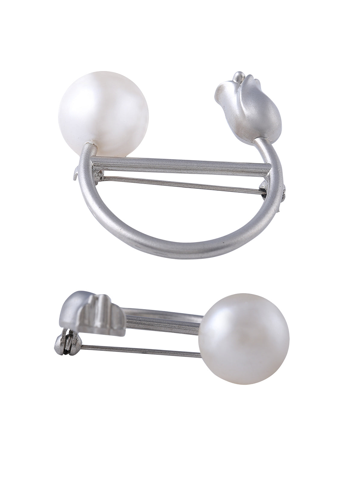 Elegant Pearl Rose Flower Fashion Brooch Pin