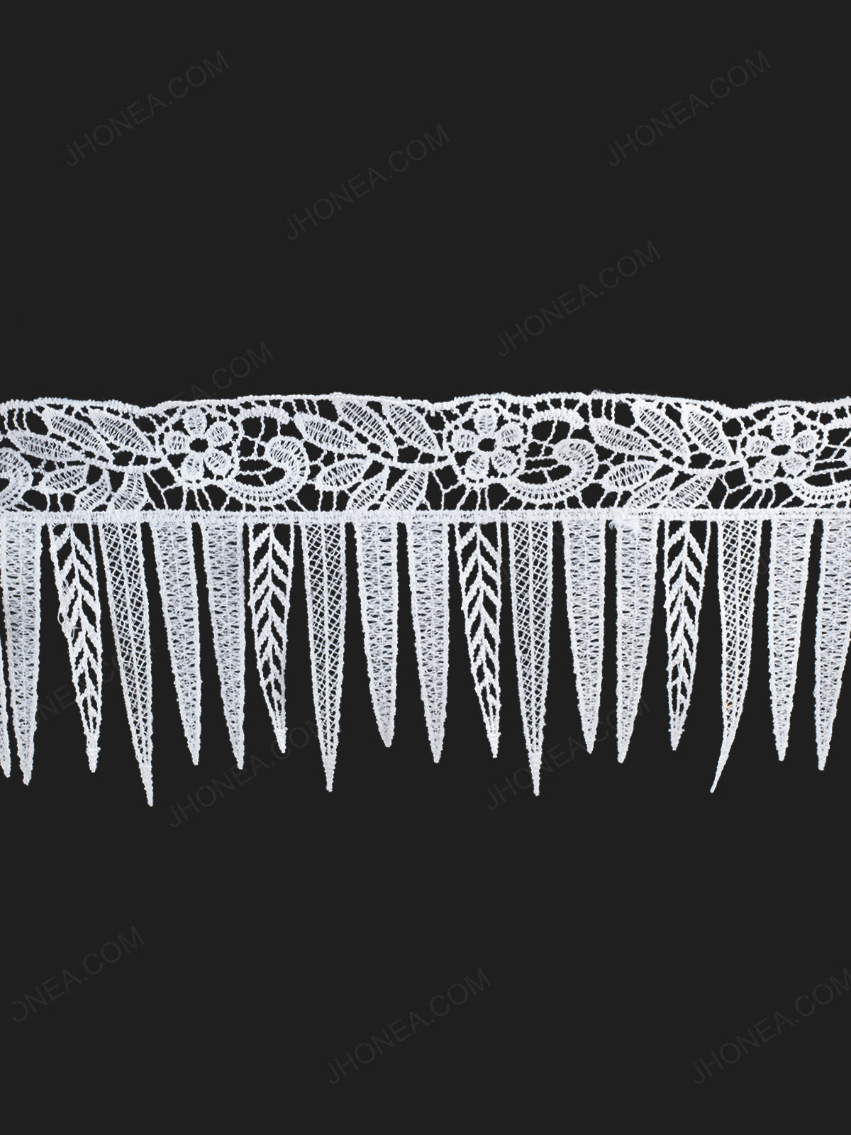 Guipure White Tassel Lace Trim For Gowns
