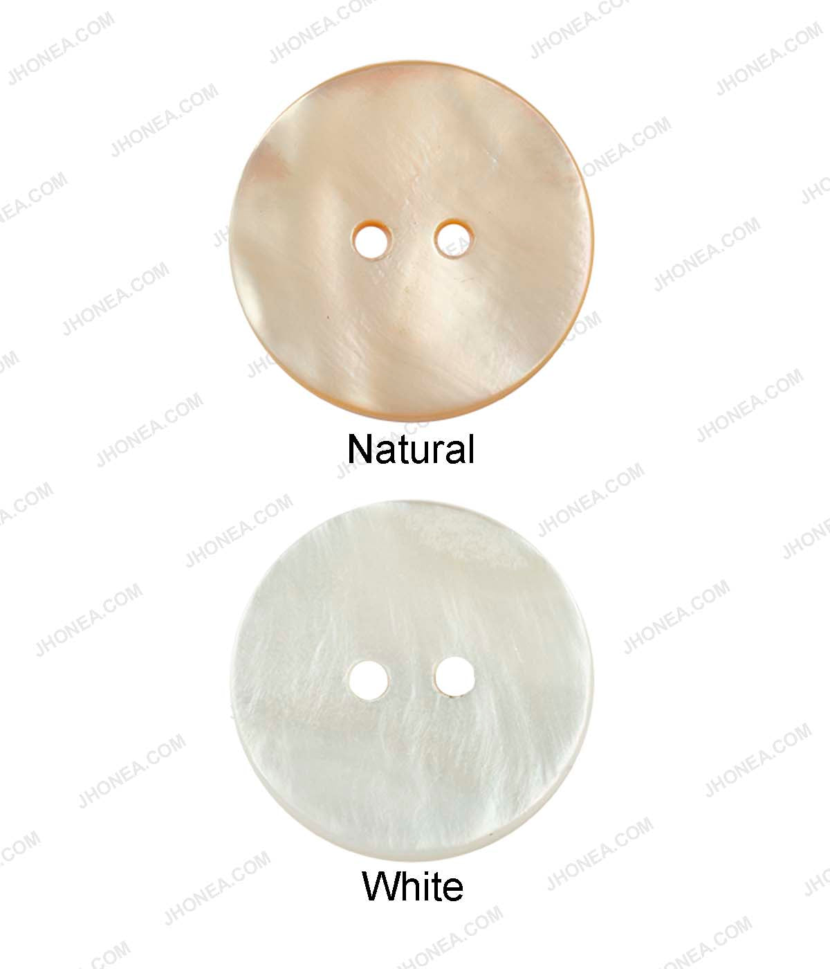 Glossy & Shiny Pearlescent White Shirt Buttons for Shirts/Blazers