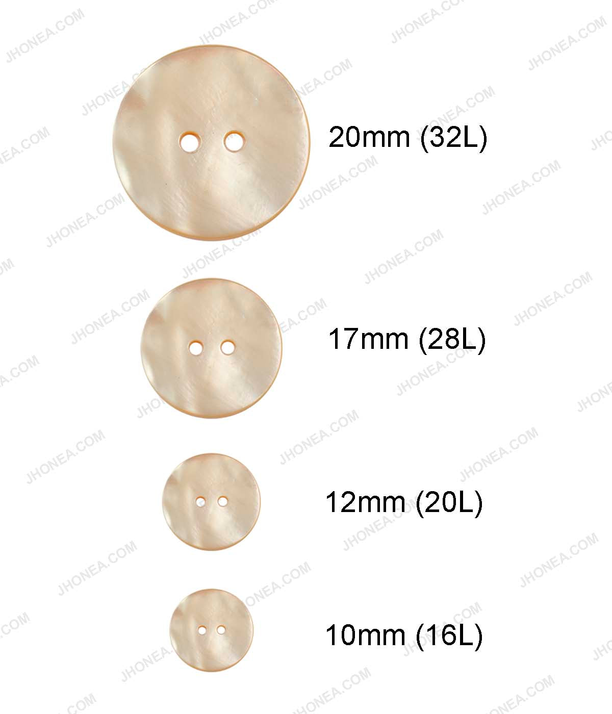 Glossy & Shiny Pearlescent White Shirt Buttons for Shirts/Blazers in Natural Color