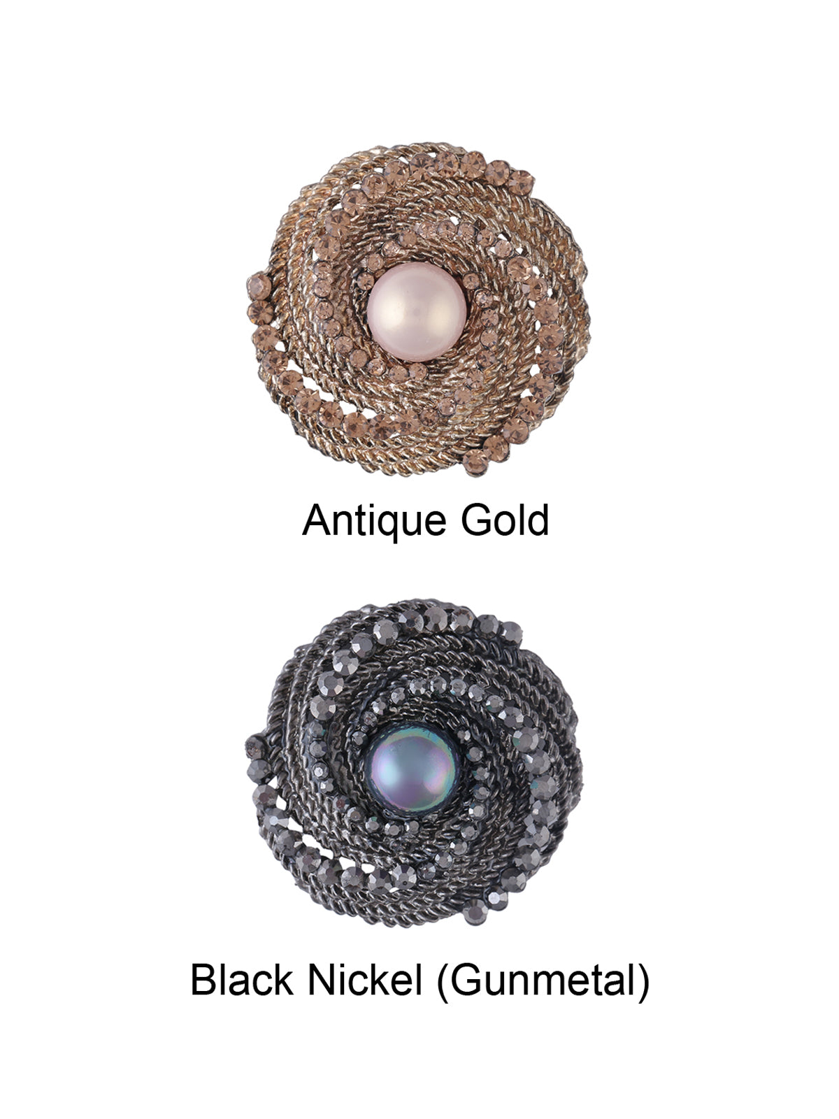 Antique Colour Vintage Design Diamond & Pearl Brooch