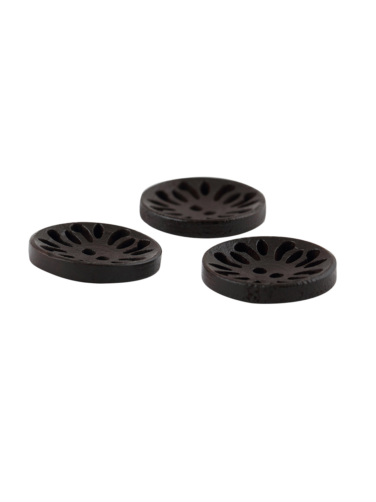 Cutwork Design Wooden Brown Coat Buttons