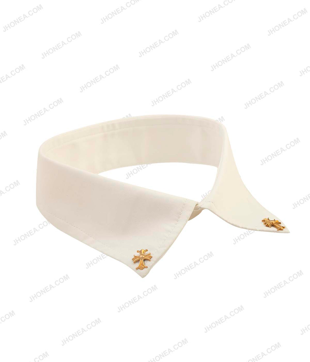 Fashion Golden Collar Tips with Cross Sign Motif For Men
