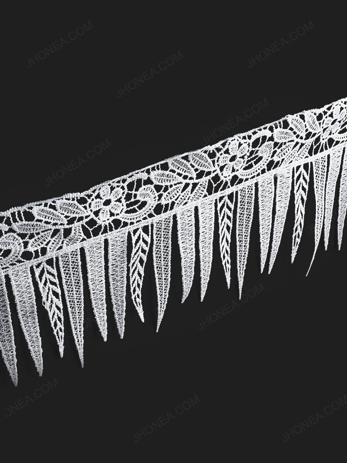 Guipure White Tassel Lace Trim For Gowns