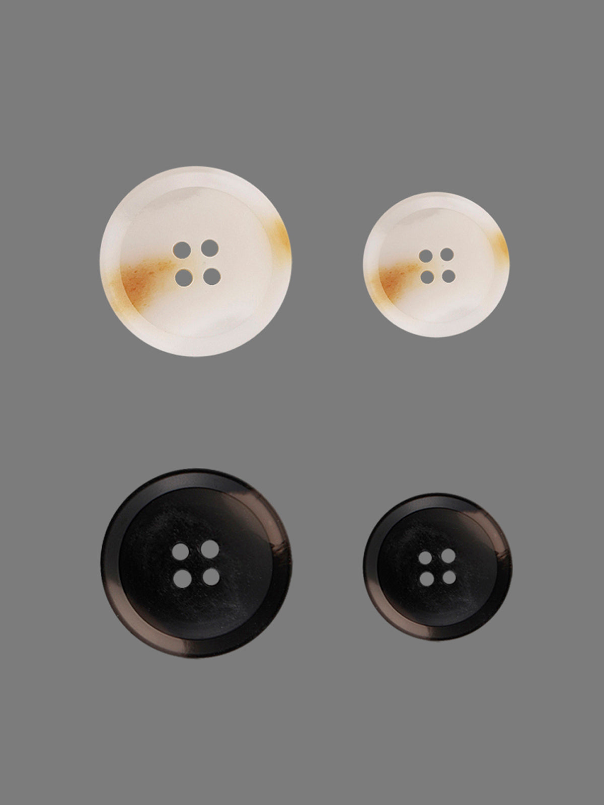 Black & White Round Shape 4-Hole Blazer/Coat Button
