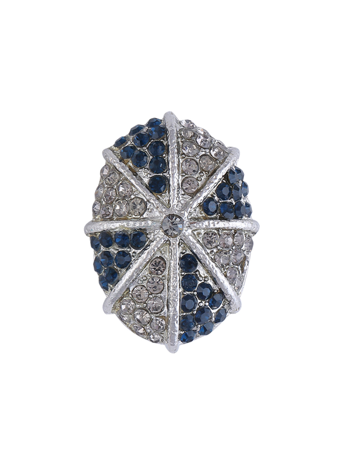Dazzling Oval Shape Diamond Brooch Pin