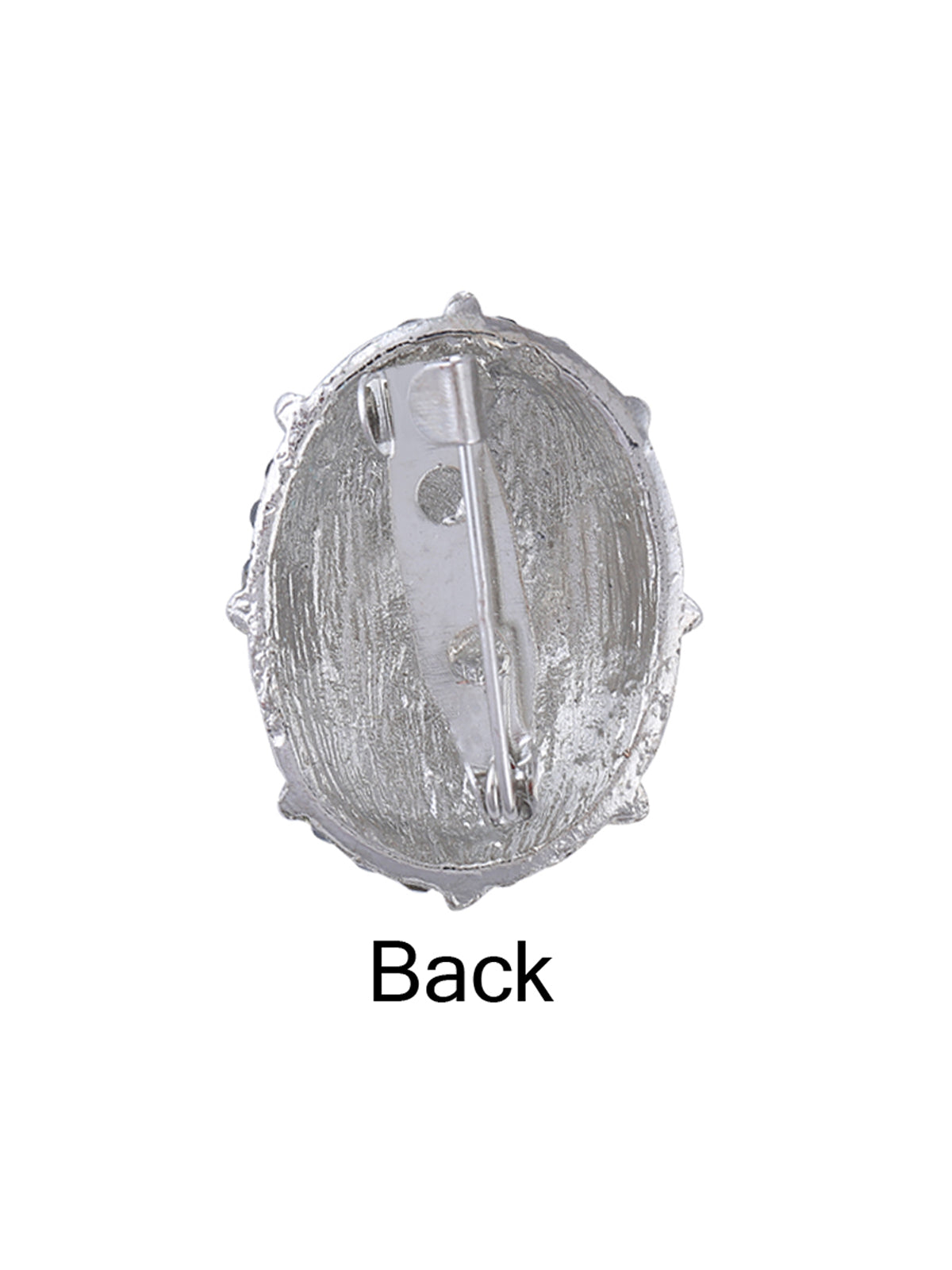 Dazzling Oval Shape Diamond Brooch Pin