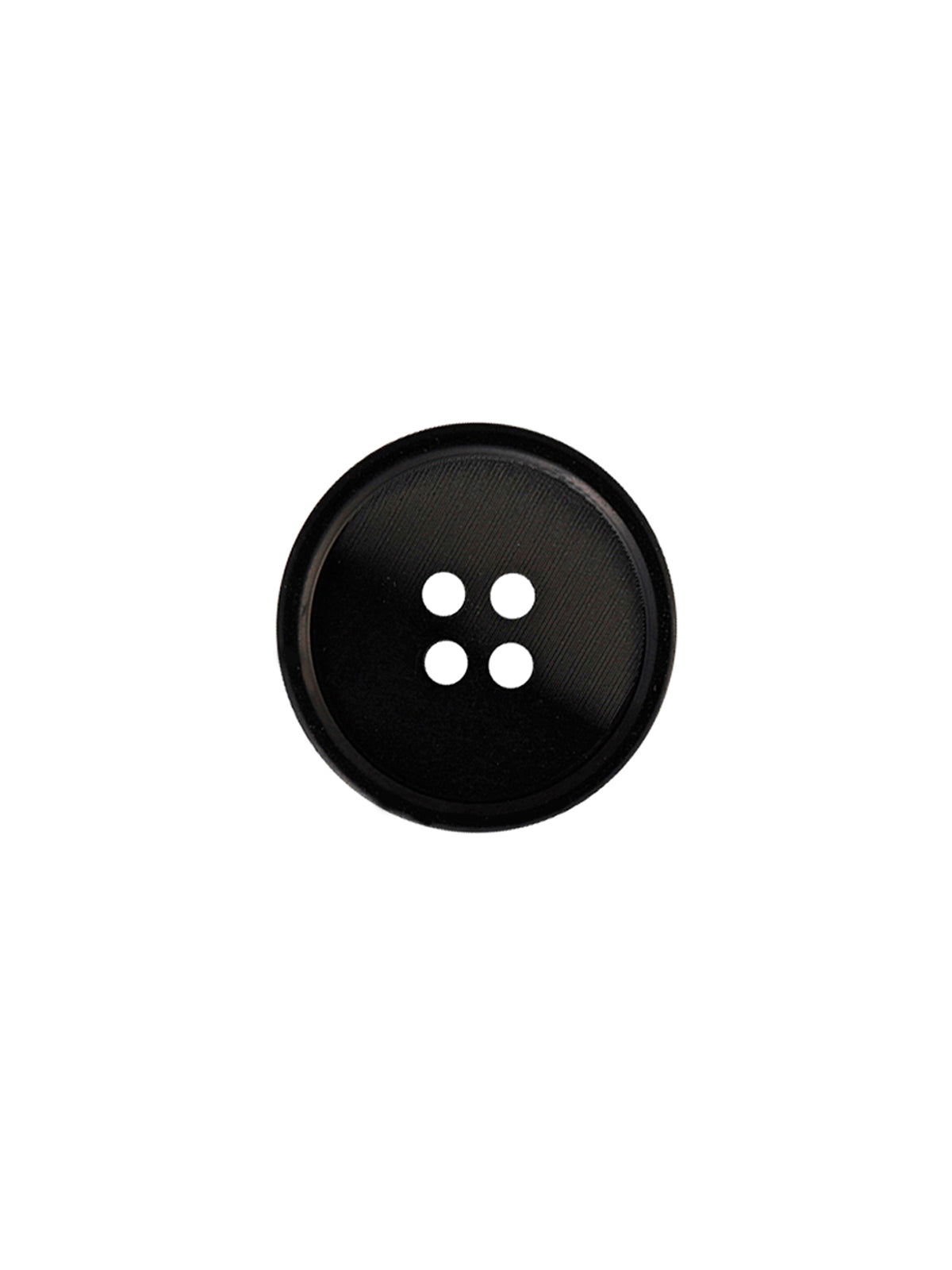 Black with Grey Shaded Round Shape 4-Hole Blazer/Coat Button