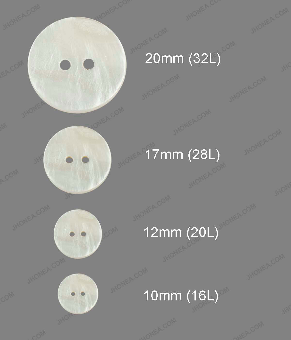Glossy & Shiny Pearlescent White Shirt Buttons for Shirts/Blazers in White Color