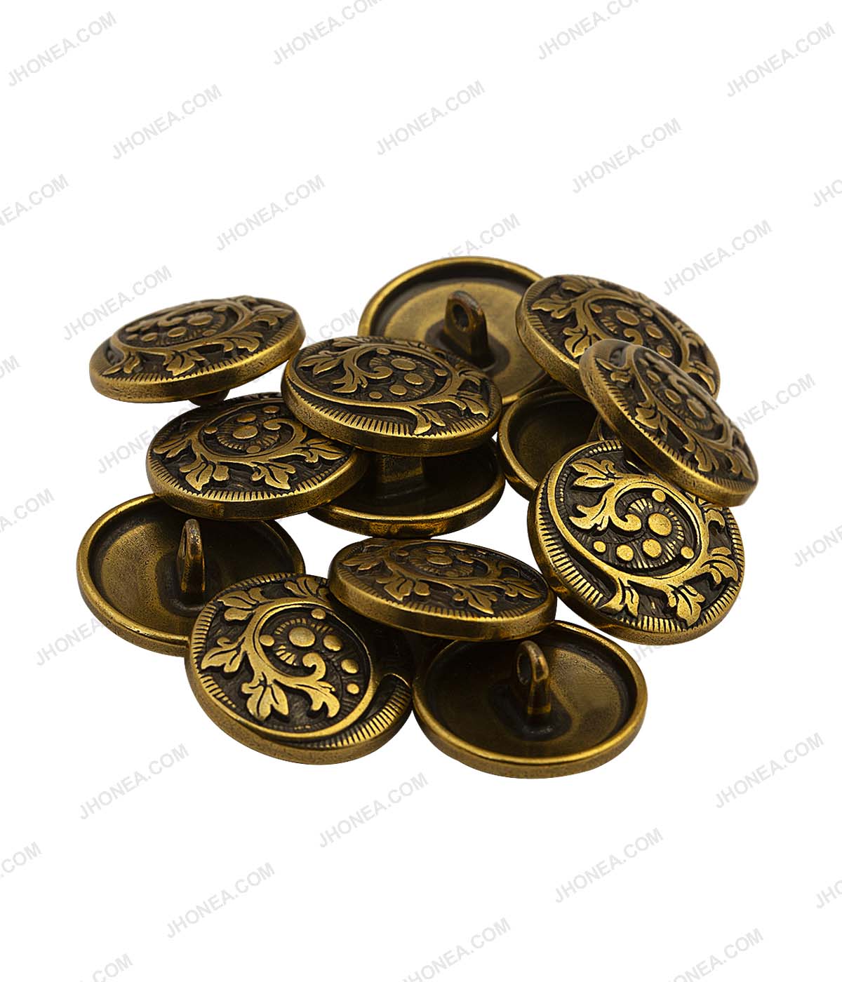 Beautiful Floral Motif Vintage Antique Brass Sherwani Buttons