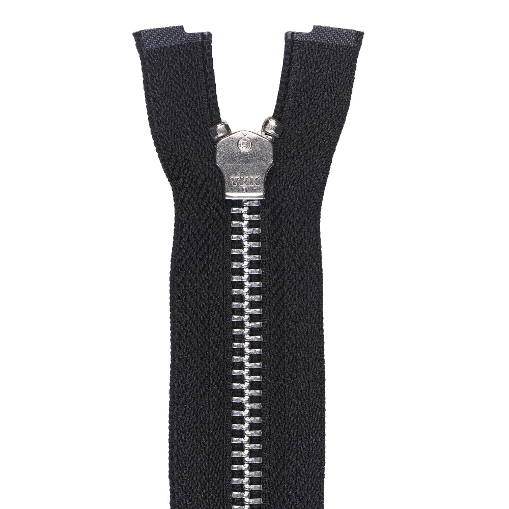 YKK- #5 Silver Open-End Metal YKK Jacket Zipper