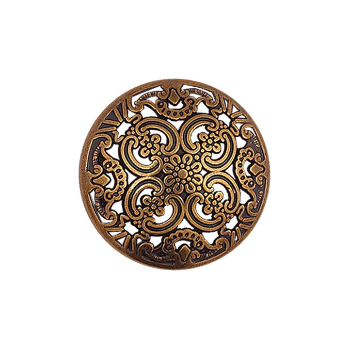 Antique Gold Cutwork Design Round Shape Shank Metal Buttons