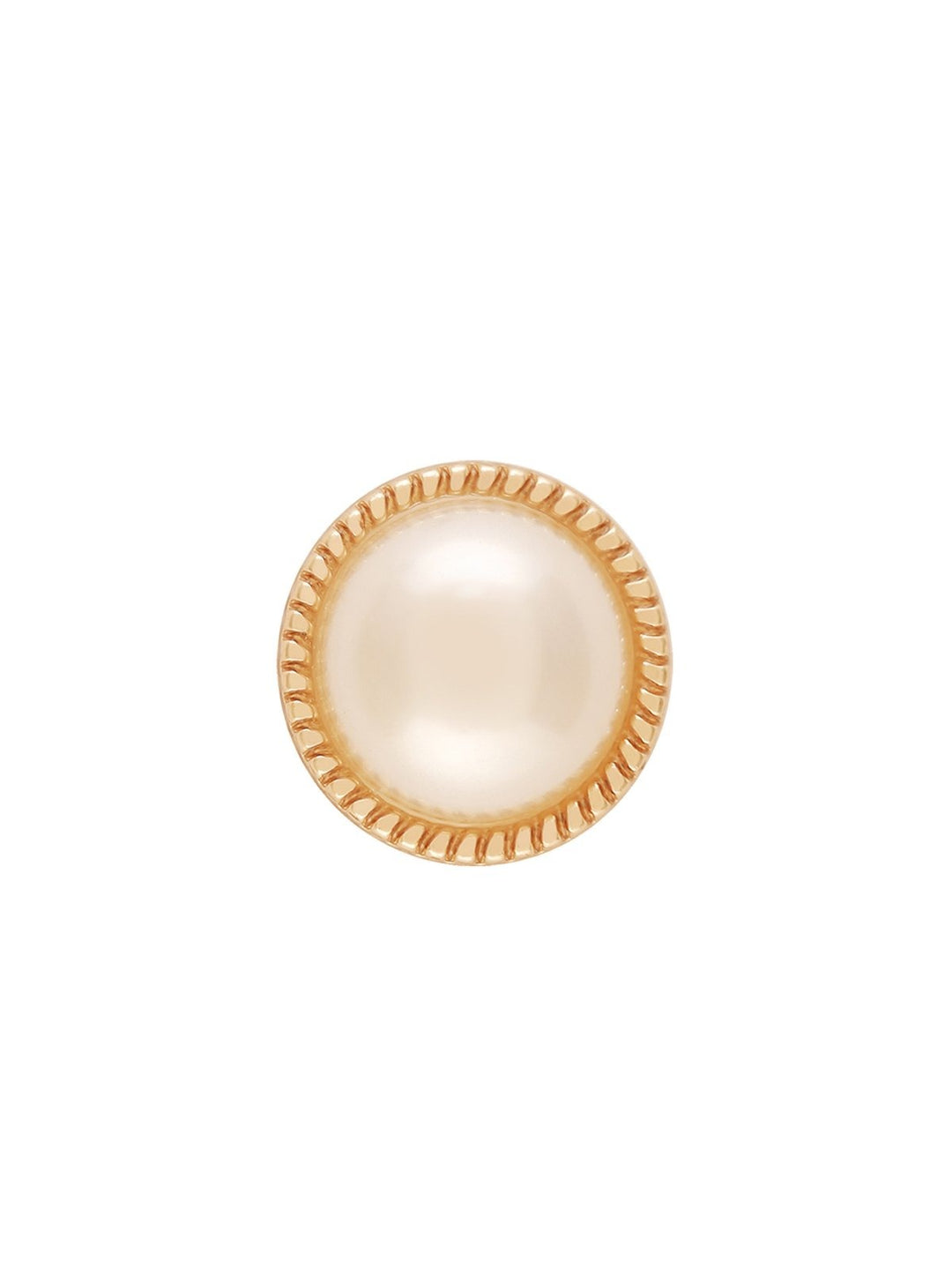 Shiny Gold & Silver Round Shape Pearl Button