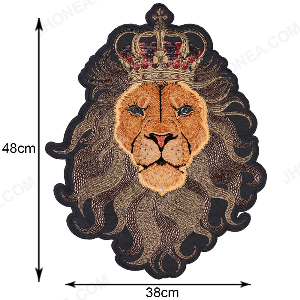 The Luxury Design Lion King Beaded Animal Texture Embroidery Patch