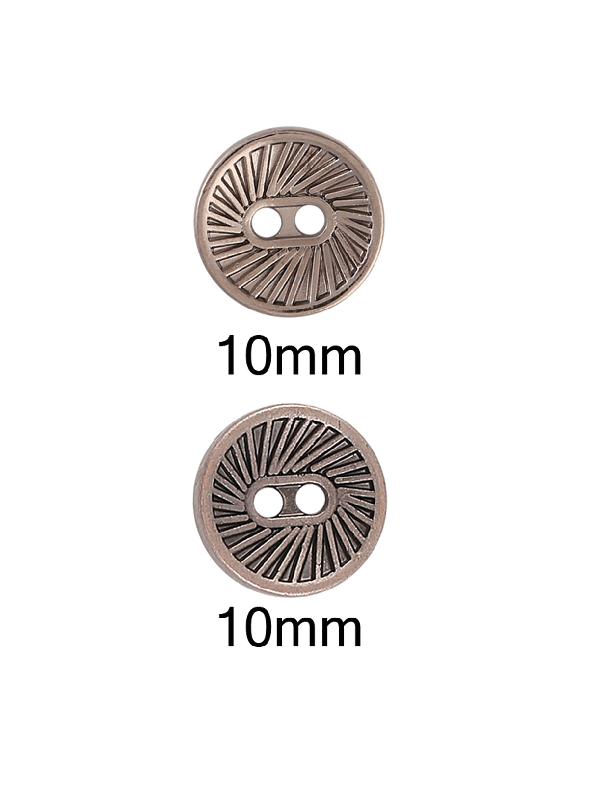 Attractive Round Shape 2-Hole Hollow Metal Button